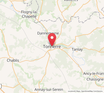 Map of Tonnerre, Bourgogne-Franche-Comté