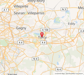 Map of Torcy, Île-de-France