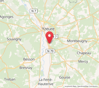Map of Toulon-sur-Allier, Auvergne-Rhône-Alpes