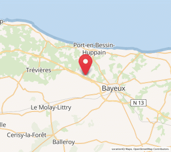 Map of Tour-en-Bessin, Normandy