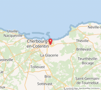 Map of Tourlaville, Normandy