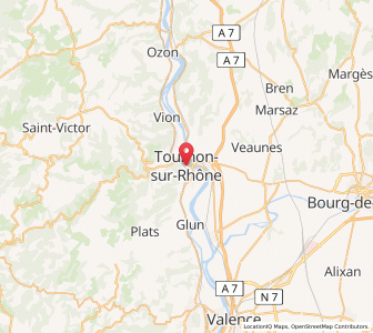 Map of Tournon-sur-Rhône, Auvergne-Rhône-Alpes