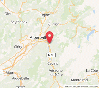 Map of Tours-en-Savoie, Auvergne-Rhône-Alpes
