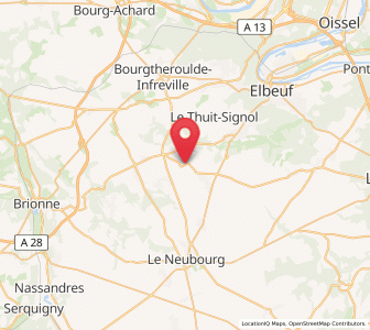 Map of Tourville-la-Campagne, Normandy
