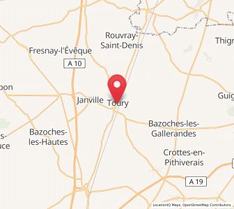 Map of Toury, Centre