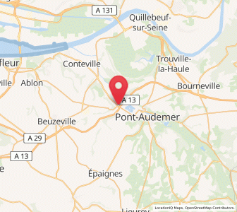 Map of Toutainville, Normandy
