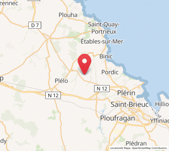 Map of Trégomeur, Brittany