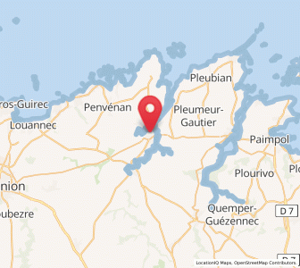 Map of Tréguier, Brittany