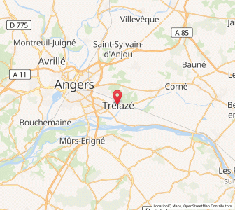 Map of Trélazé, Pays de la Loire
