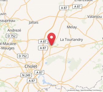 Map of Trémentines, Pays de la Loire