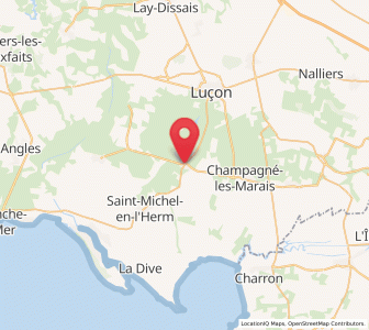 Map of Triaize, Pays de la Loire