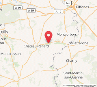 Map of Triguères, Centre