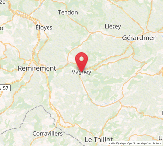 Map of Vagney, Grand Est