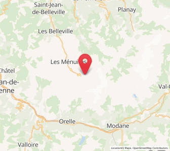 Map of Val Thorens, Auvergne-Rhône-Alpes