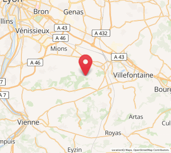 Map of Valencin, Auvergne-Rhône-Alpes