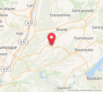 Map of Valesole, Provence-Alpes-Côte d'Azur