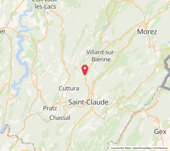 Map of Valfin-lès-Saint-Claude, Bourgogne-Franche-Comté