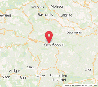 Map of Valleraugue, Occitanie