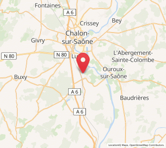 Map of Varennes-le-Grand, Bourgogne-Franche-Comté