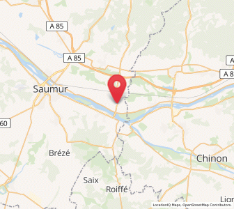 Map of Varennes-sur-Loire, Pays de la Loire