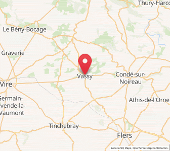 Map of Vassy, Normandy
