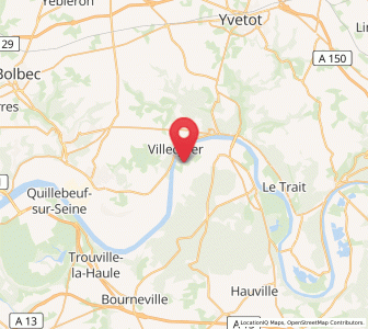Map of Vatteville-la-Rue, Normandy