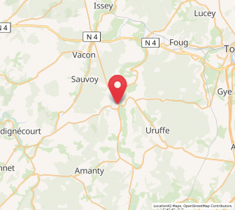 Map of Vaucouleurs, Grand Est