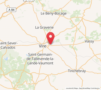 Map of Vaudry, Normandy