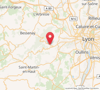 Map of Vaugneray, Auvergne-Rhône-Alpes