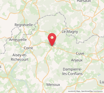 Map of Vauvillers, Bourgogne-Franche-Comté