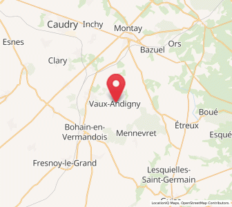 Map of Vaux-Andigny, Hauts-de-France