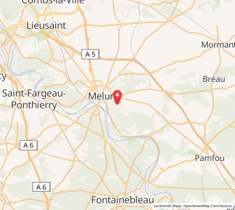 Map of Vaux-le-Pénil, Île-de-France