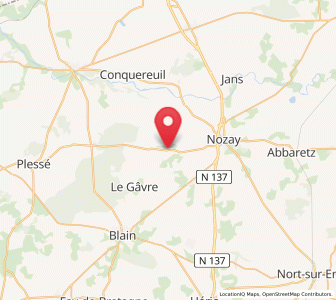 Map of Vay, Pays de la Loire