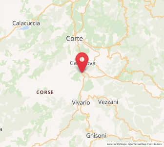 Map of Venaco, Corsica