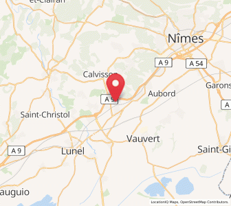 Map of Vergèze, Occitanie