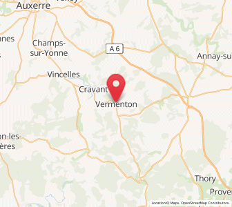 Map of Vermenton, Bourgogne-Franche-Comté