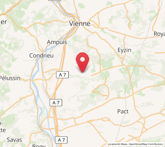 Map of Vernioz, Auvergne-Rhône-Alpes