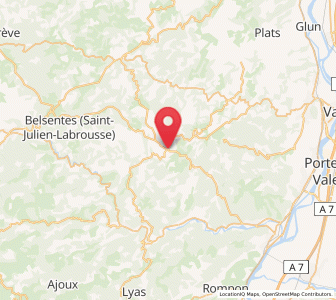 Map of Vernoux-d'Ardèche, Auvergne-Rhône-Alpes
