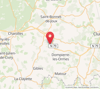 Map of Verosvres, Bourgogne-Franche-Comté