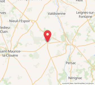 Map of Verrières, Nouvelle-Aquitaine