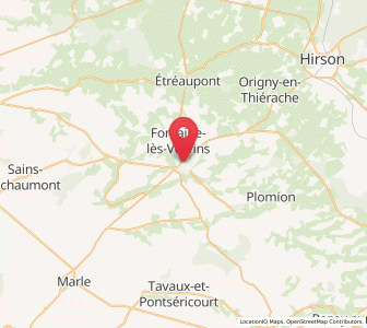 Map of Vervins, Hauts-de-France