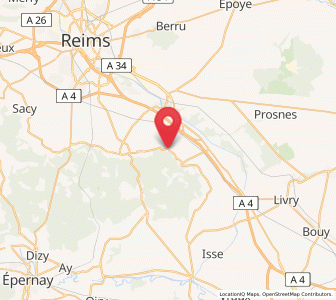 Map of Verzenay, Grand Est