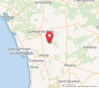 Map of Vesly, Normandy