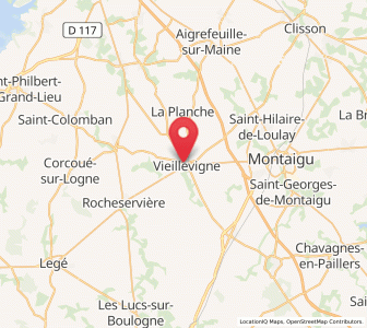 Map of Vieillevigne, Pays de la Loire
