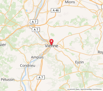 Map of Vienne, Auvergne-Rhône-Alpes