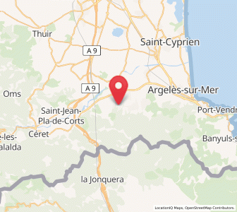 Map of Villelongue-dels-Monts, Occitanie
