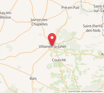 Map of Villaines-la-Juhel, Pays de la Loire