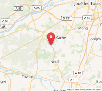 Map of Villaines-les-Rochers, Centre