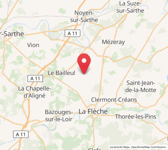 Map of Villaines-sous-Malicorne, Pays de la Loire