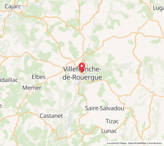 Map of Villefranche-de-Rouergue, Occitanie
